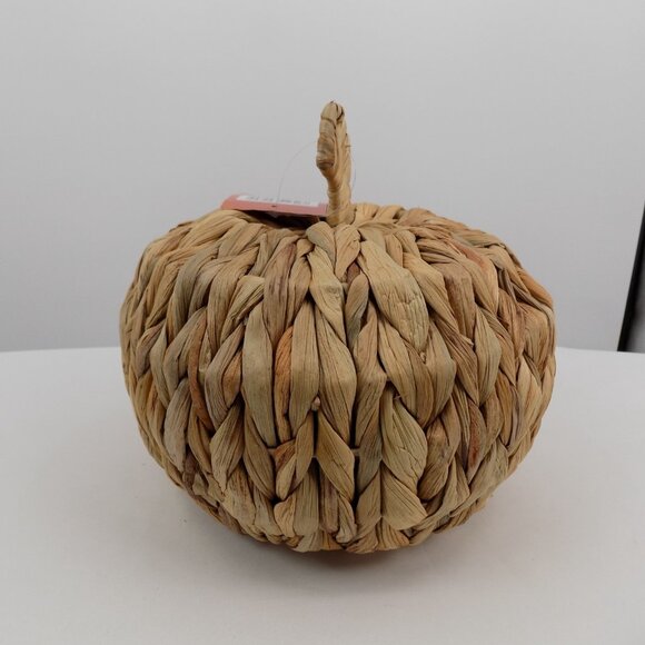 Ashland Heirloom Harvest Woven Rattan Pumpkin Tabletop Home Decoration Brown New - Picture 2 of 10